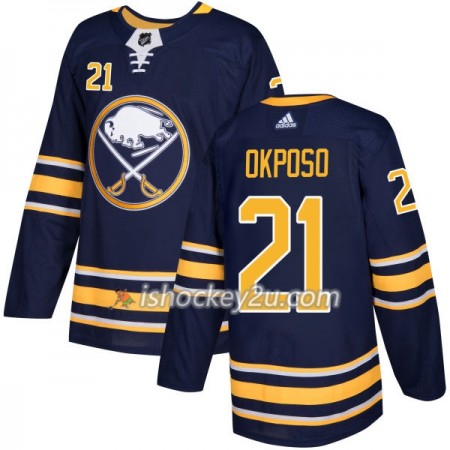 Mænd NHL Buffalo Sabres Trøje Kyle Okposo 21 Adidas 2017-2018 mørkeblå Authentic